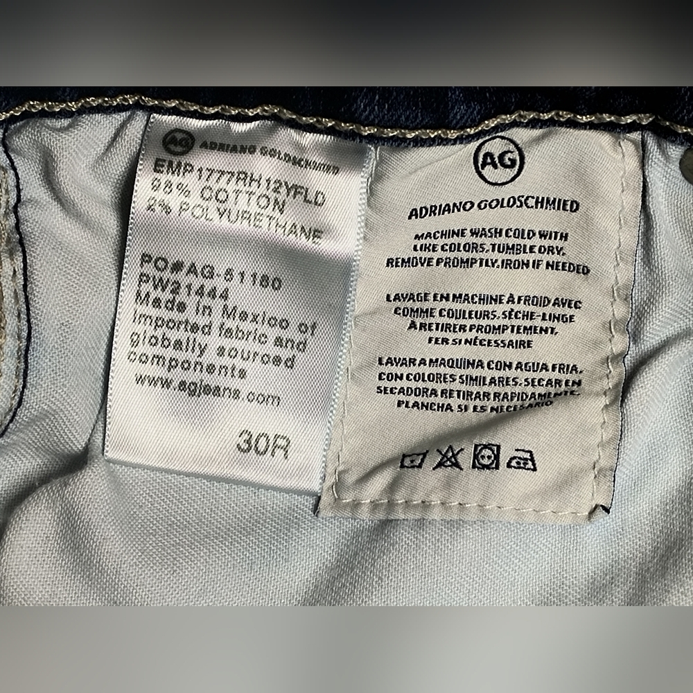 AG Adriano Goldschmied Jeans Womens Size 30R - Picture 6 of 11